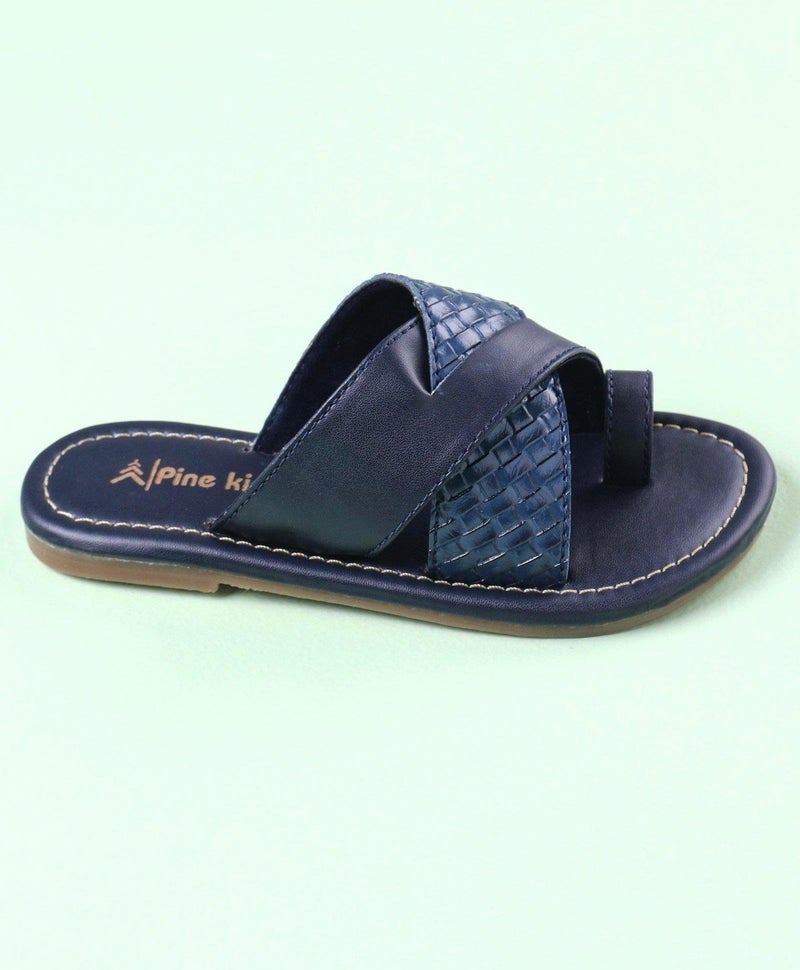 Pine Kids Slip On Ethnic Footwear - Navy Blue - Image 1